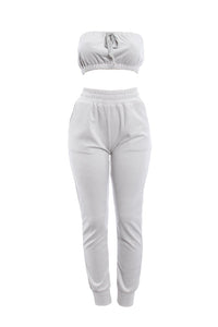 Stone Tube Top Jogger Set