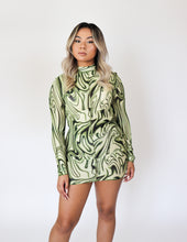 Load image into Gallery viewer, Green Marble Mesh Dress
