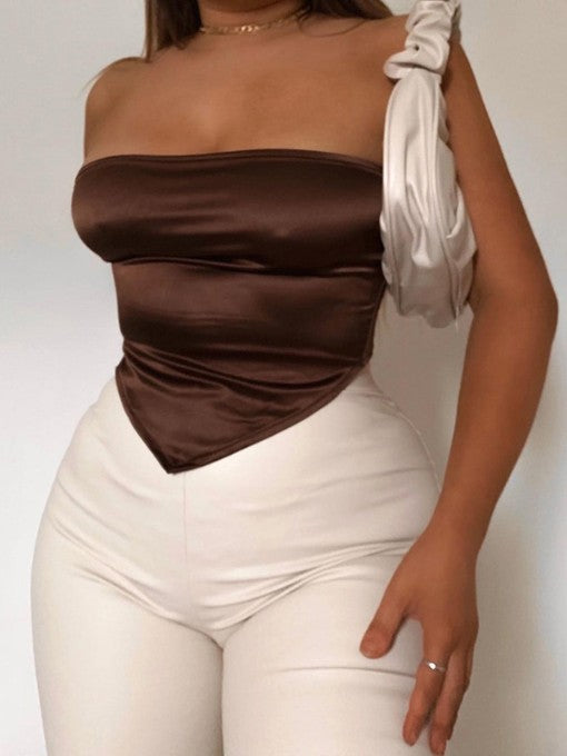 Satin Wrap Top