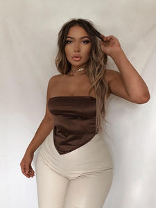 Satin Wrap Top