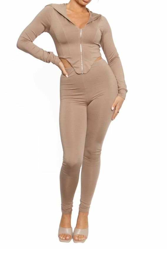 Taupe Corset Jacket and Leggings