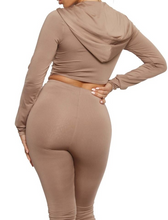 Load image into Gallery viewer, Taupe Corset Jacket and Leggings
