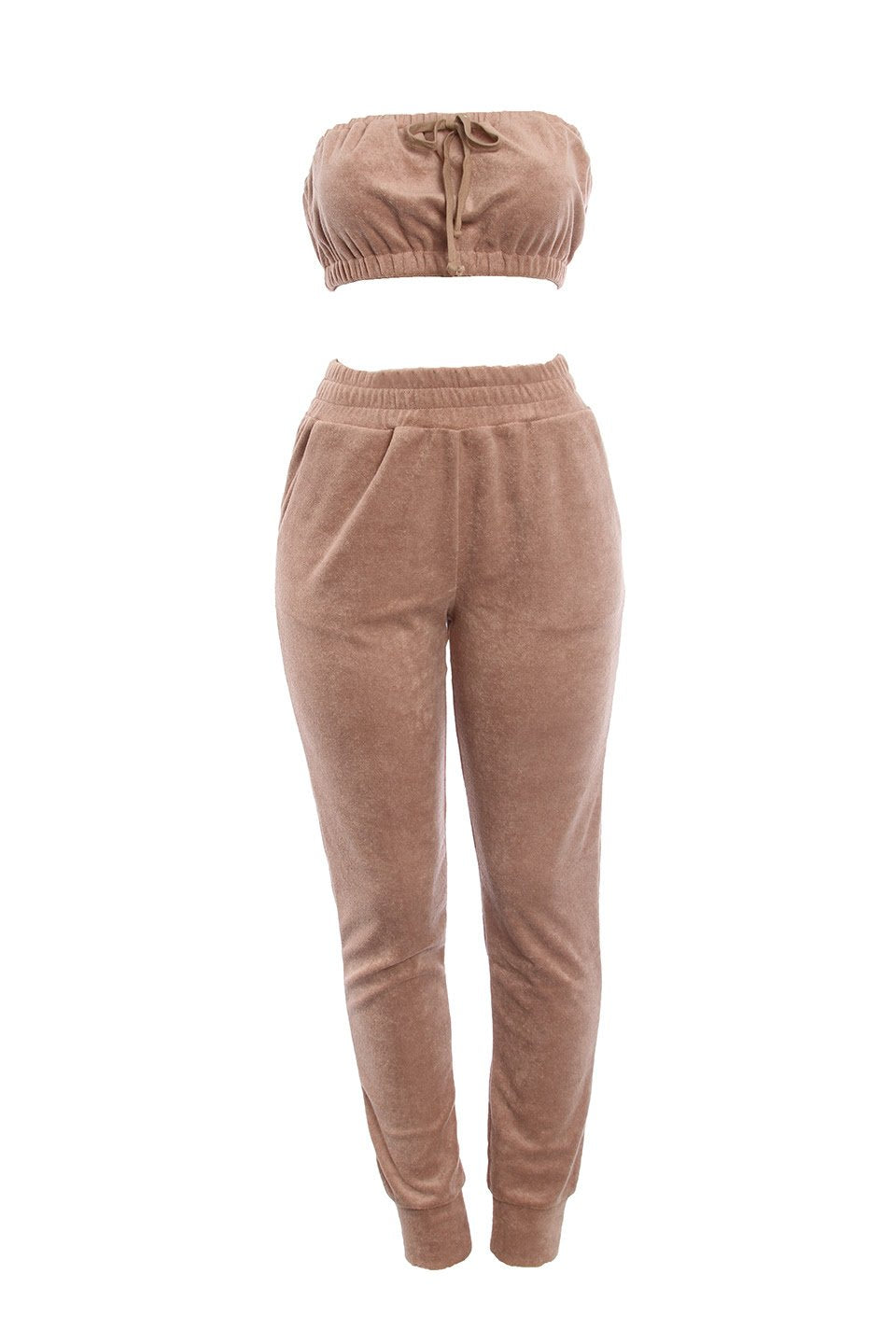 Taupe Tube Jogger Set